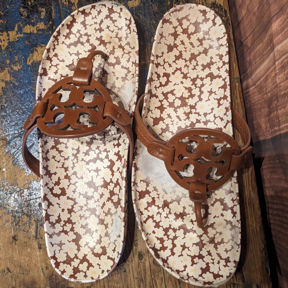 Tory Burch Floral bed sandals